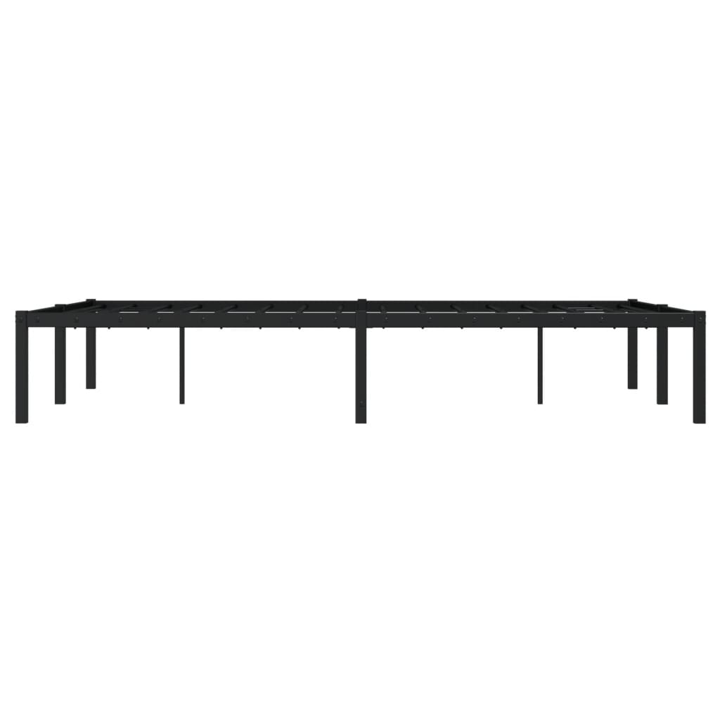 vidaXL Metal Bed Frame without Mattress Black 120x200 cm