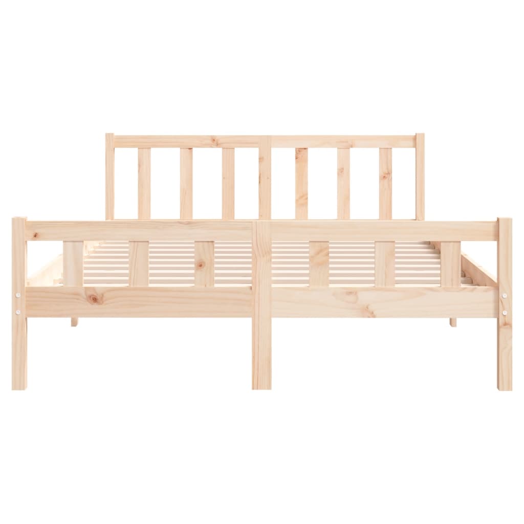 vidaXL Bed Frame without Mattress Solid Wood King Size