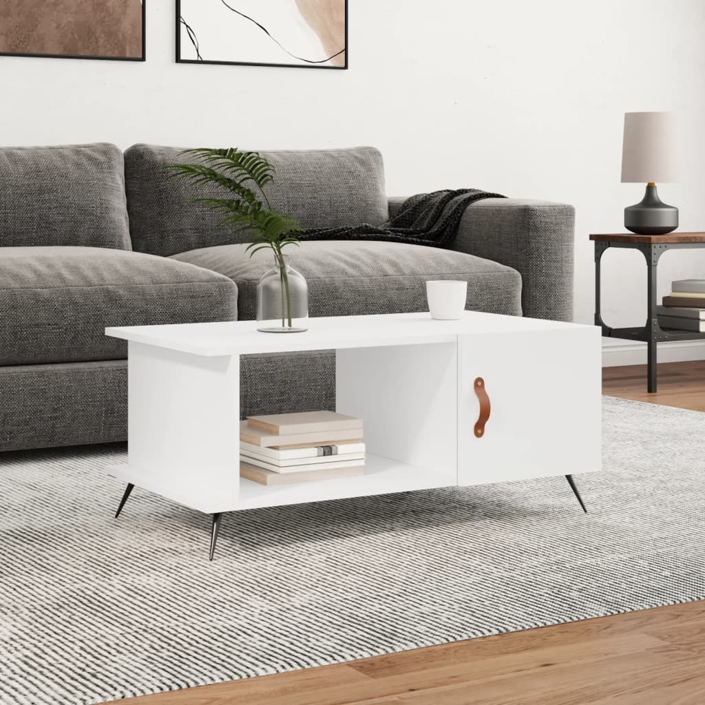 vidaXL Coffee Table White 90x50x40 cm Engineered Wood