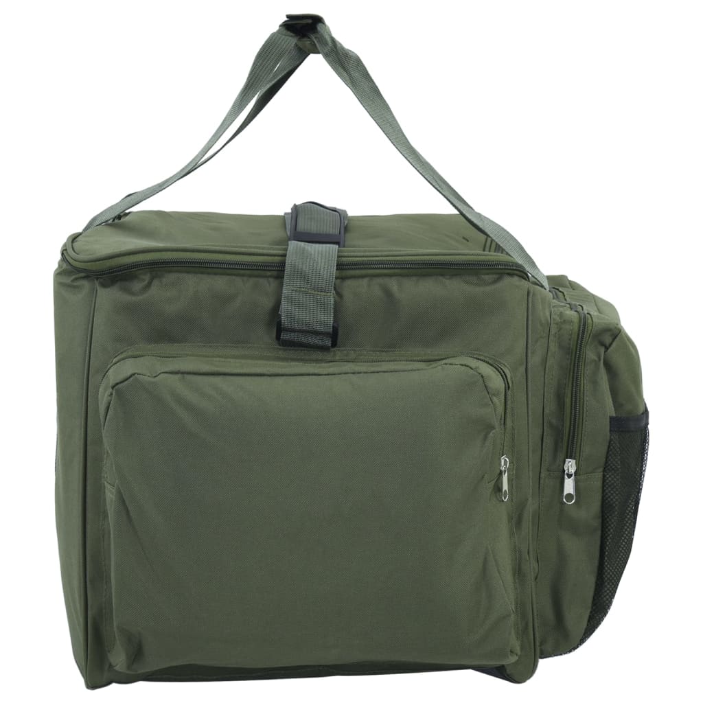 vidaXL Fishing Bag Waterproof Dark Green Oxford Fabric