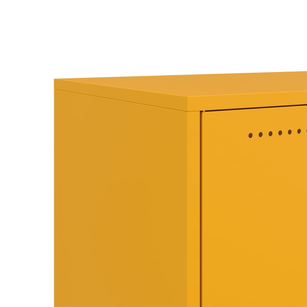 vidaXL TV Cabinet Mustard Yellow 68x39x43.5 cm Steel