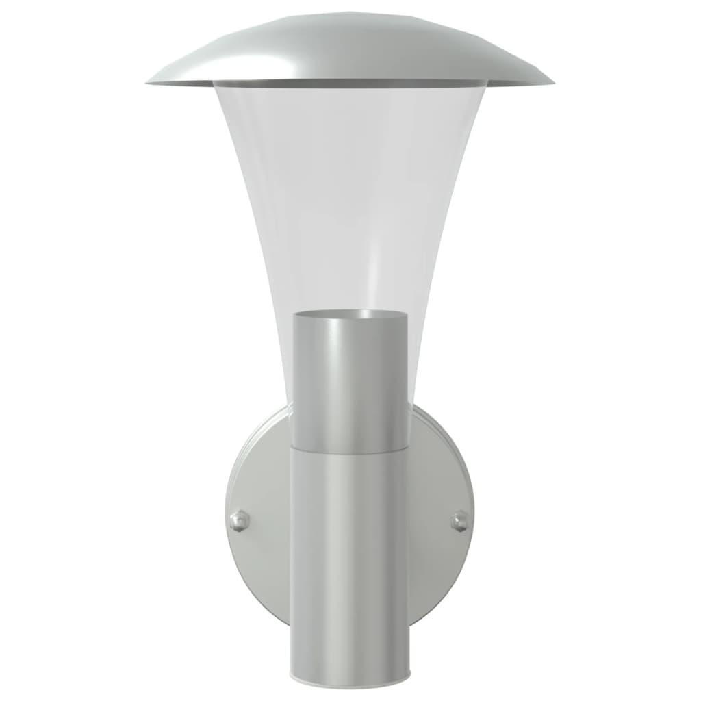 vidaXL Outdoor Wall Light Silver Stainless Steel