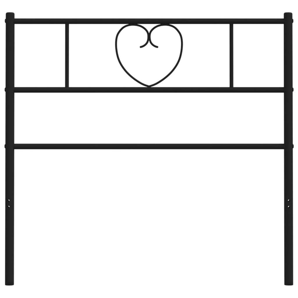 vidaXL Metal Headboard Black 100 cm