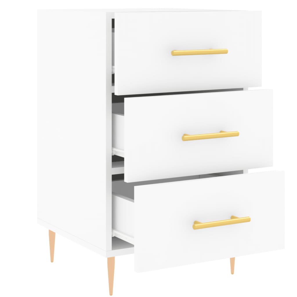 vidaXL Bedside Cabinet White 40x40x66 cm Engineered Wood