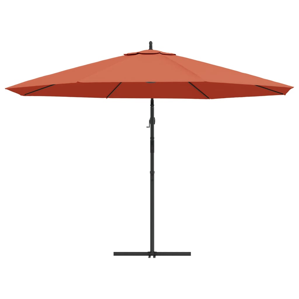 vidaXL Cantilever Garden Parasol with Aluminium Pole 350 cm Terracotta