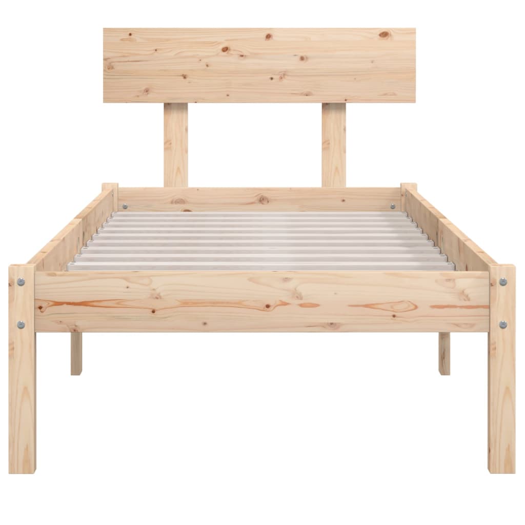 vidaXL Bed Frame without Mattress Solid Wood Pine Single