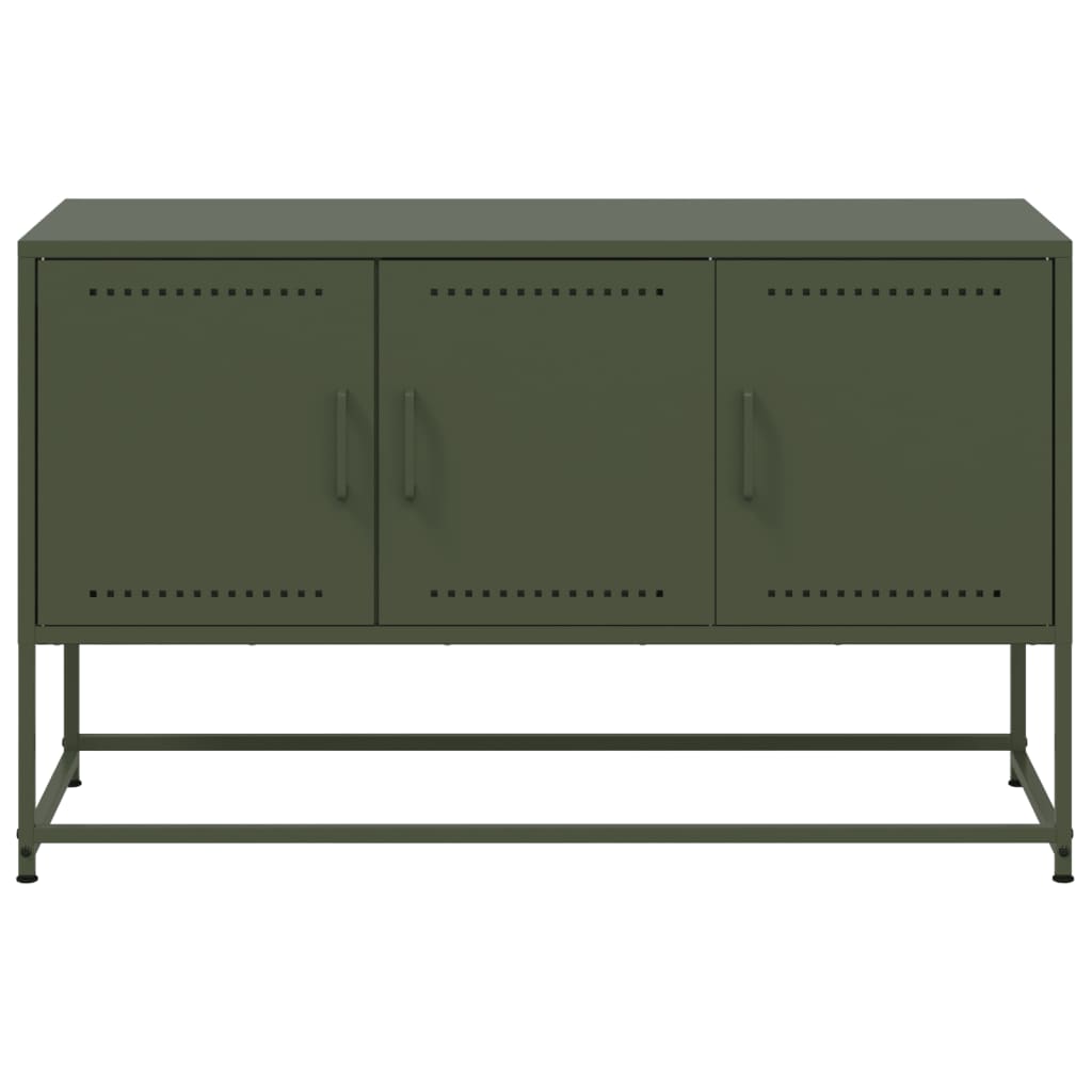 vidaXL TV Cabinet Olive Green 100.5x39x60.5 cm Steel