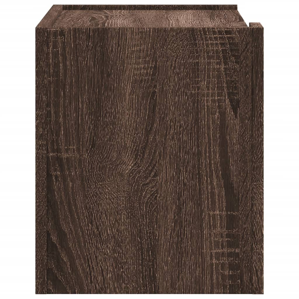 vidaXL Wall-mounted Bedside Cabinets 2 pcs Brown Oak 45x30x35 cm