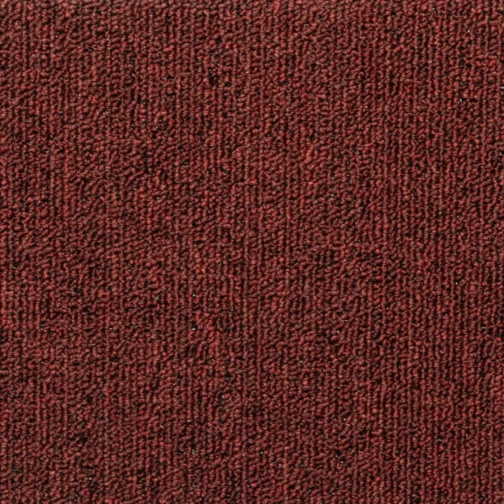 vidaXL Carpet Stair Treads 15 pcs 65x21x4 cm Matte Red