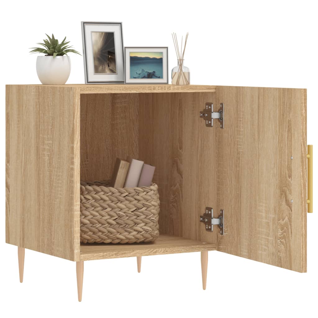 vidaXL Bedside Cabinets 2 pcs Sonoma Oak 40x40x50 cm Engineered Wood