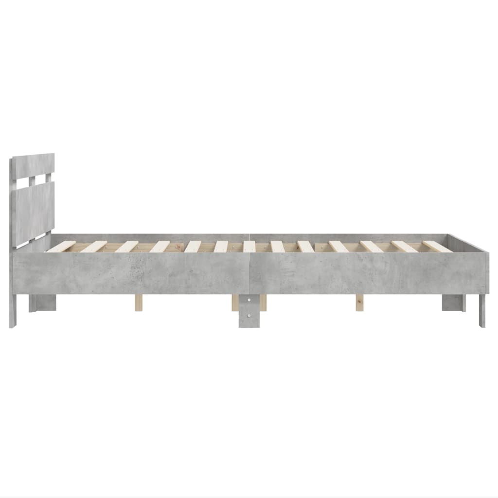 vidaXL Bed Frame without Mattress Concrete Grey 120x200 cm