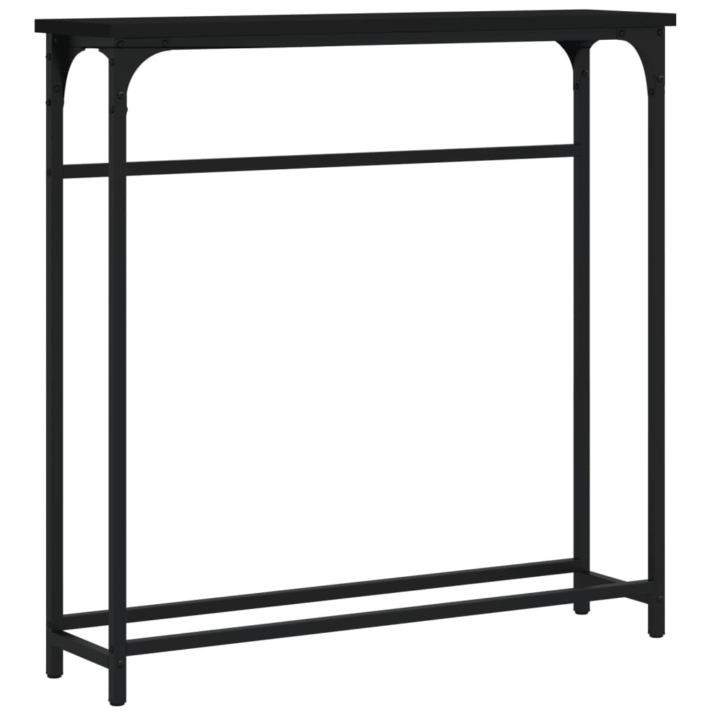 vidaXL Console Table Black 75x19.5x75 cm Engineered Wood