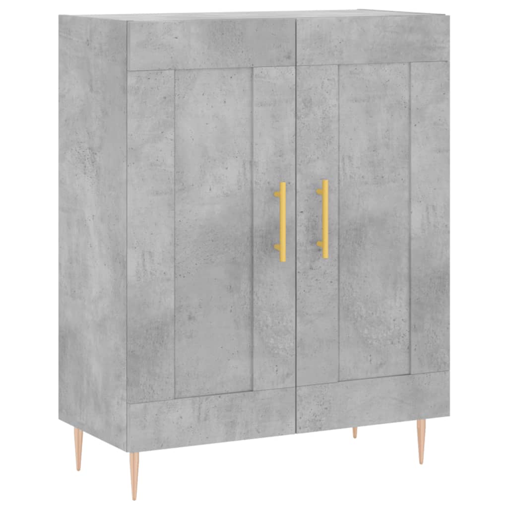 vidaXL Highboard Concrete Grey 69.5x34x180 cm Engineered Wood