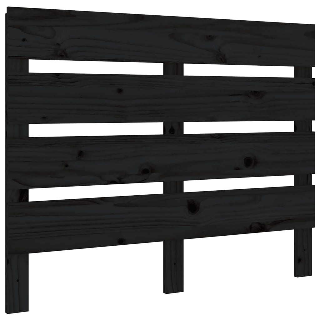 vidaXL Headboard Black 75x3x80 cm Solid Wood Pine