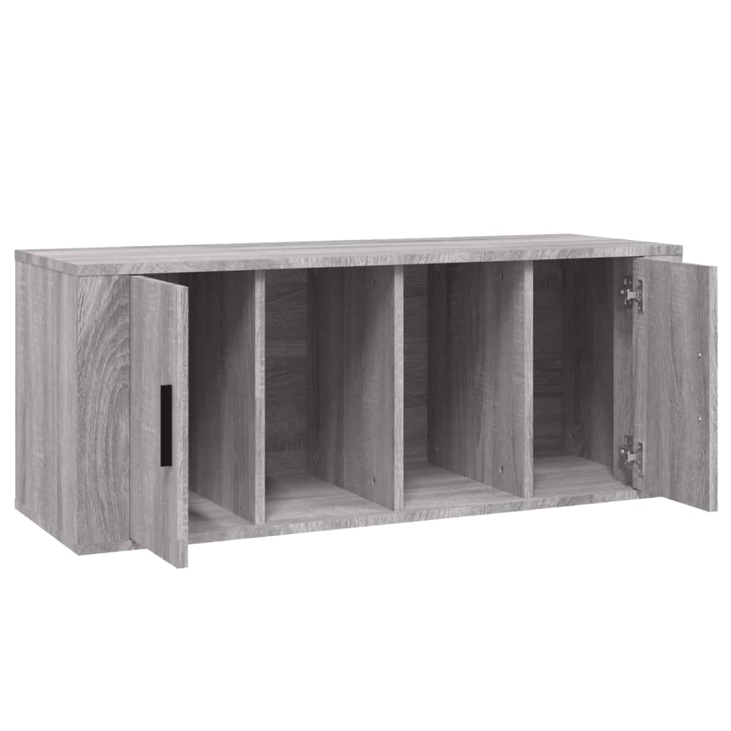 vidaXL TV Cabinet Grey Sonoma 100x35x40 cm Engineered Wood