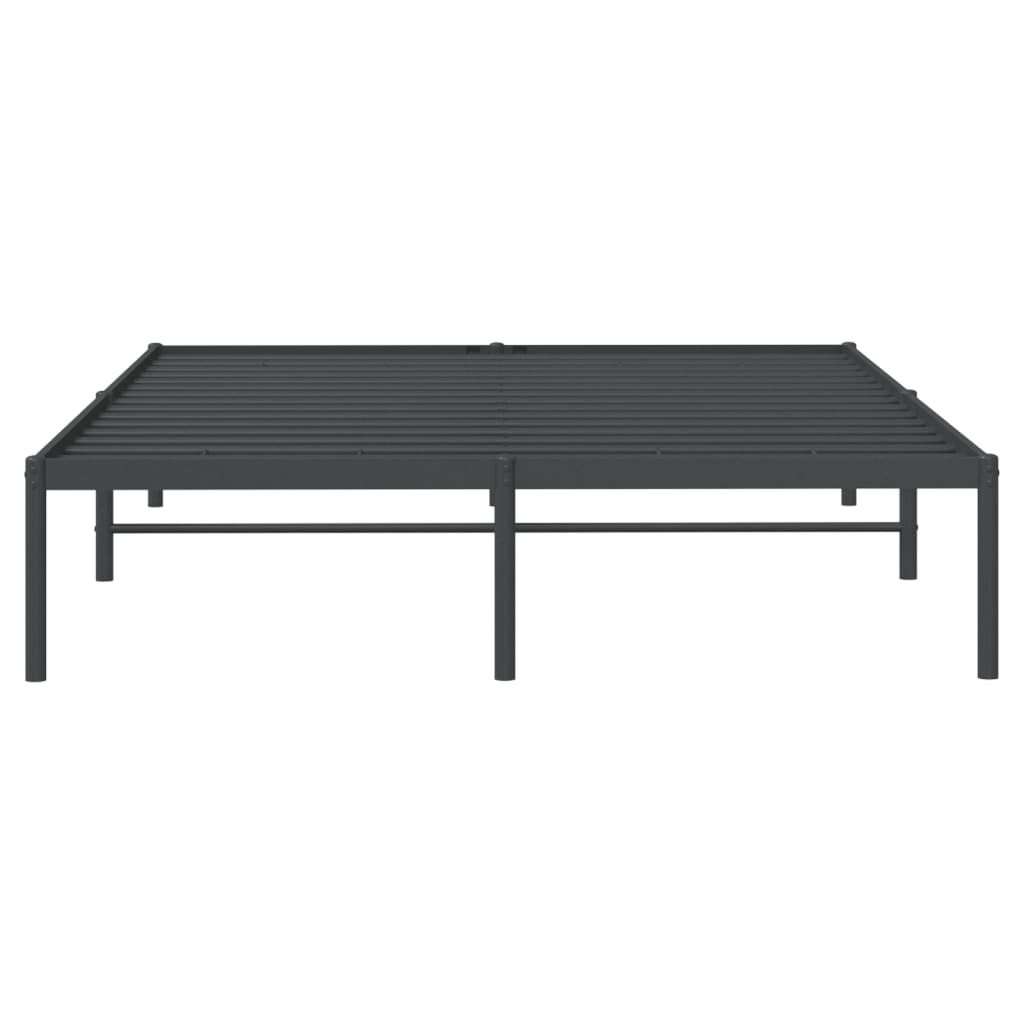 vidaXL Metal Bed Frame without Mattress Black 140x200 cm