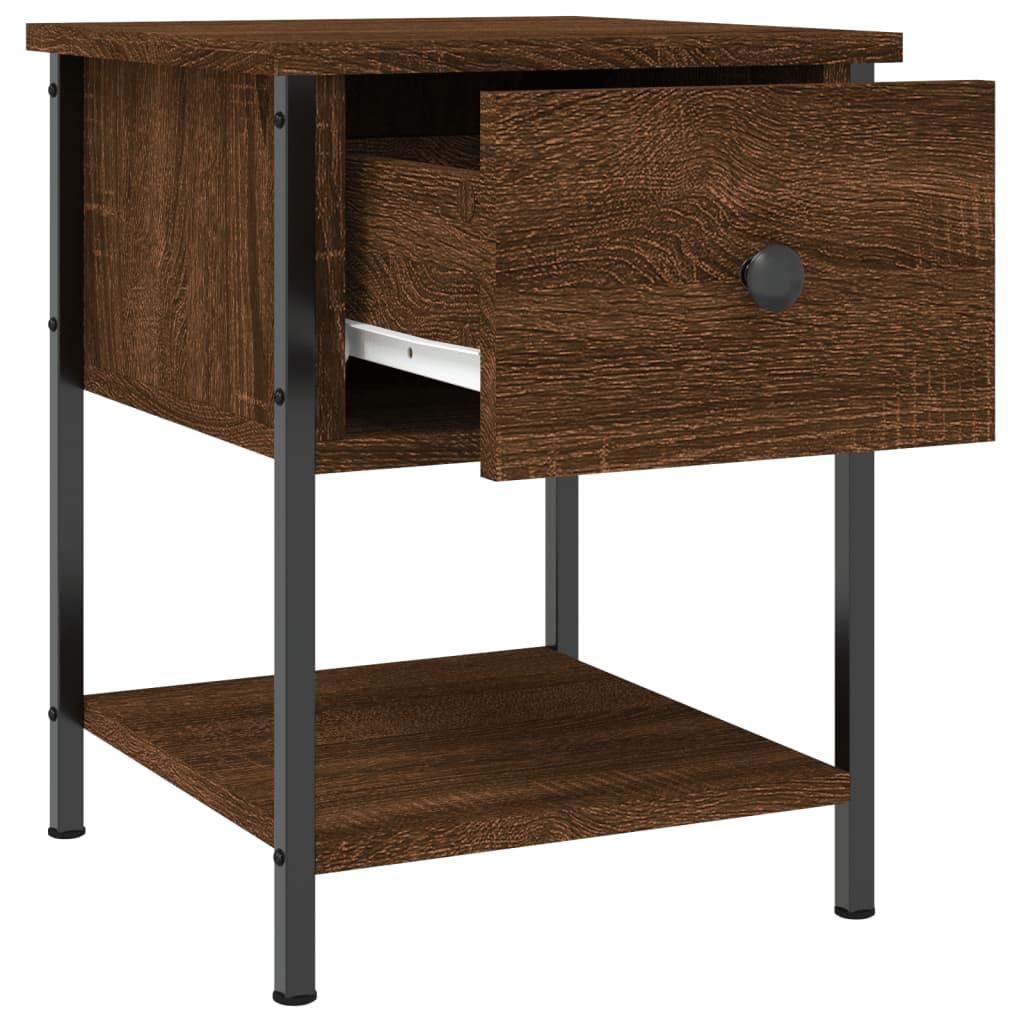 vidaXL Bedside Tables 2 pcs Brown Oak 34x35.5x45 cm Engineered Wood