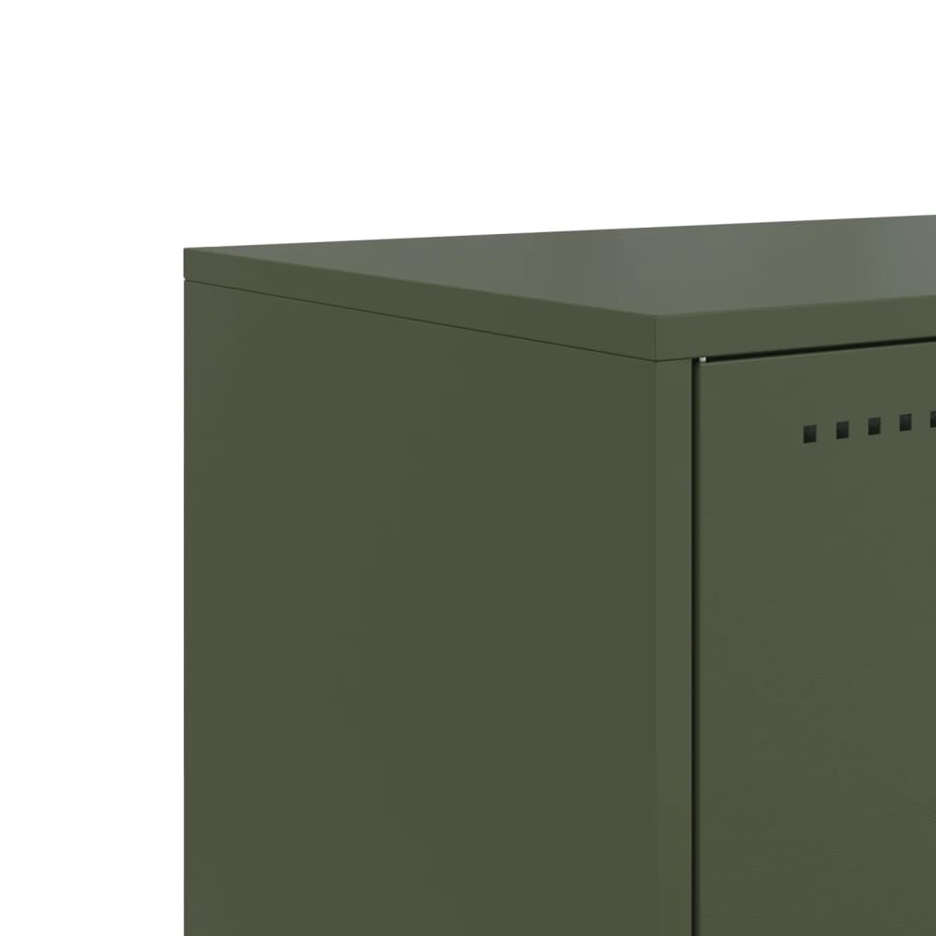 vidaXL TV Cabinet Olive Green 100.5x39x60.5 cm Steel