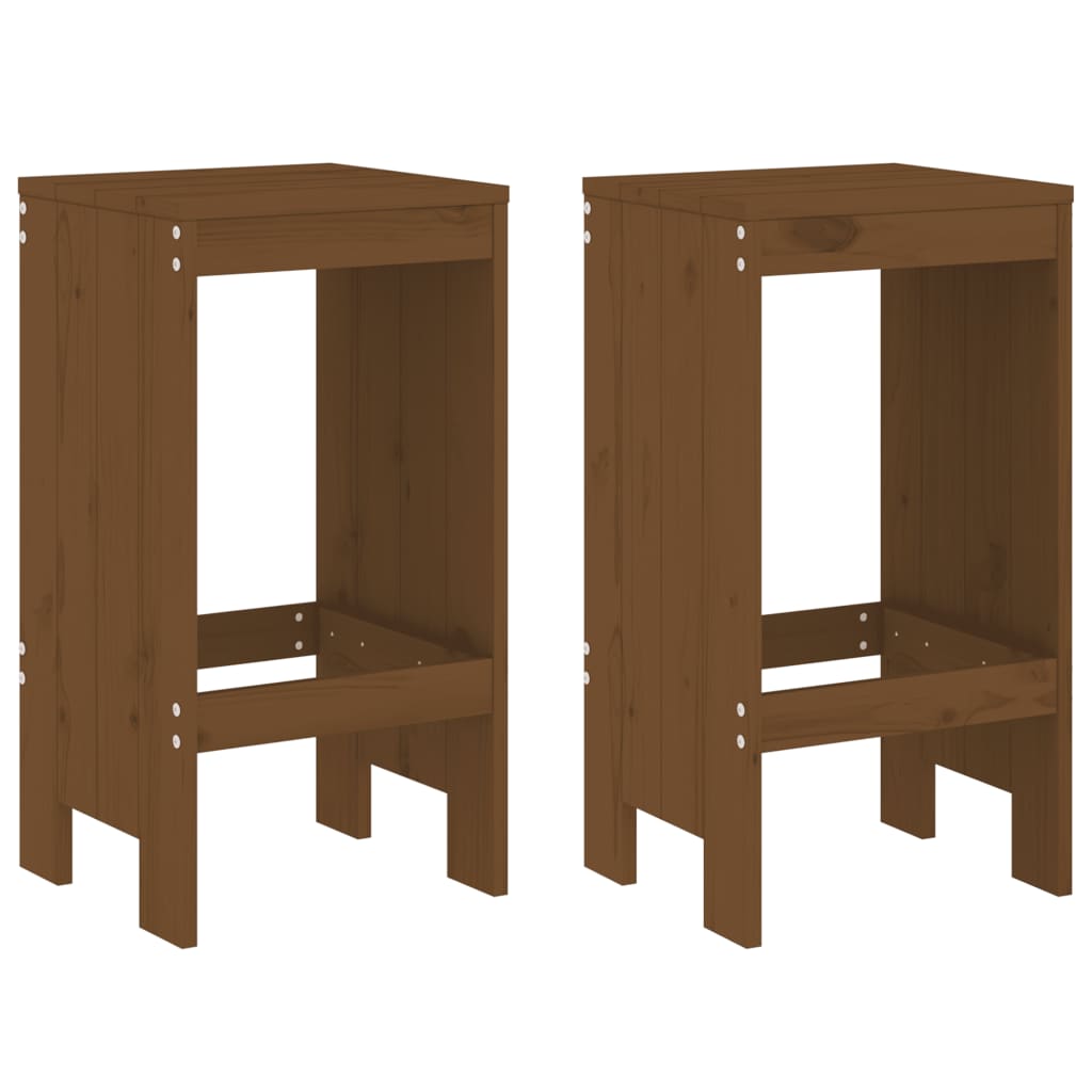 vidaXL Bar Stools 2 pcs Honey Brown 40x36x75 cm Solid Wood Pine