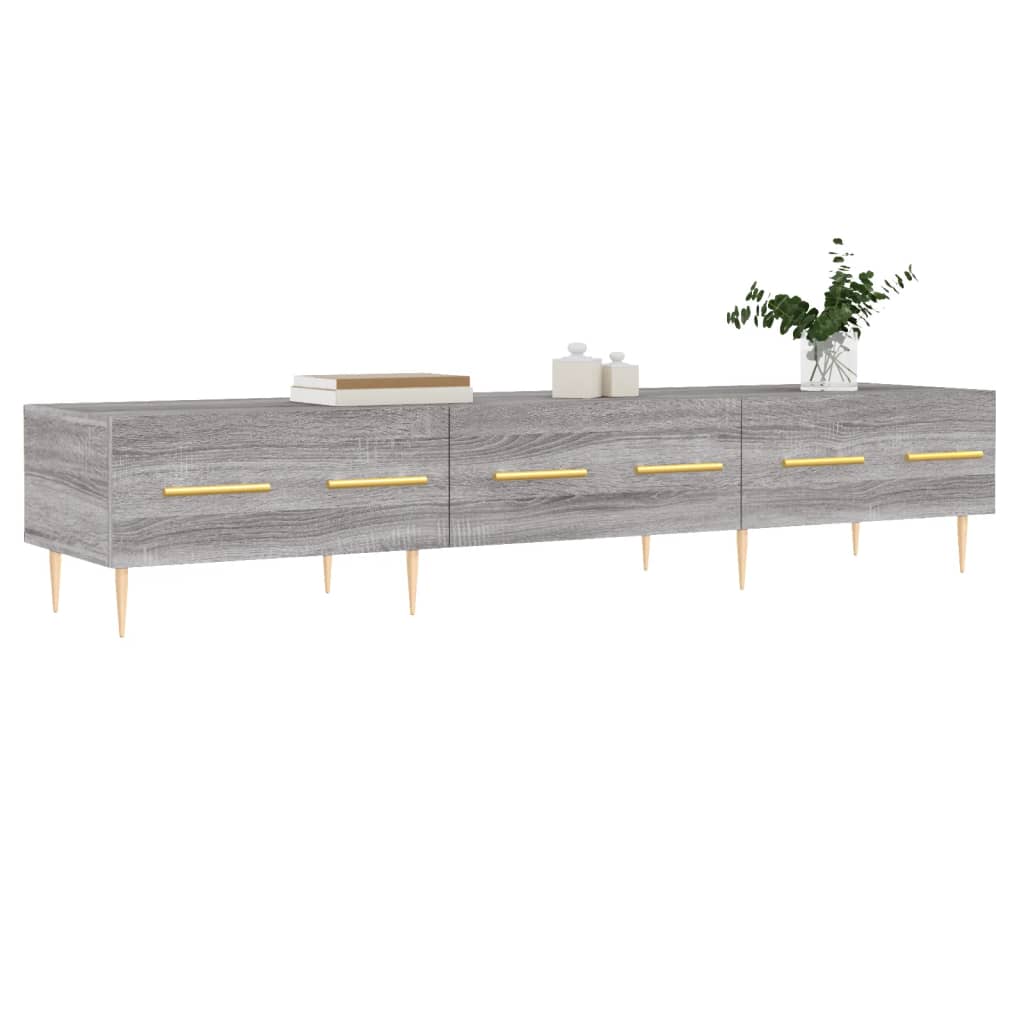 vidaXL TV Cabinet Grey Sonoma 150x36x30 cm Engineered Wood