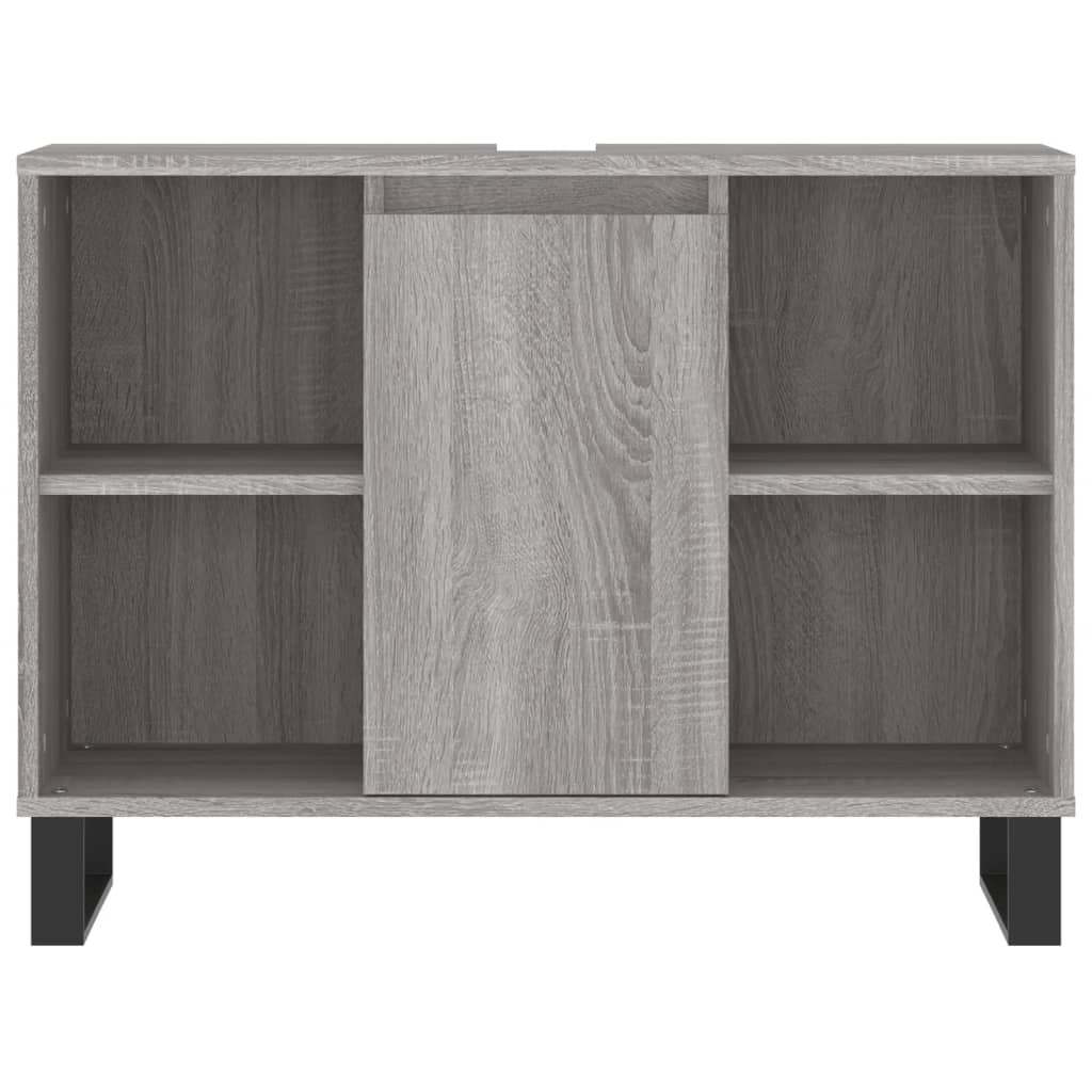 vidaXL Bathroom Cabinet Grey Sonoma 80x33x60 cm Engineered Wood