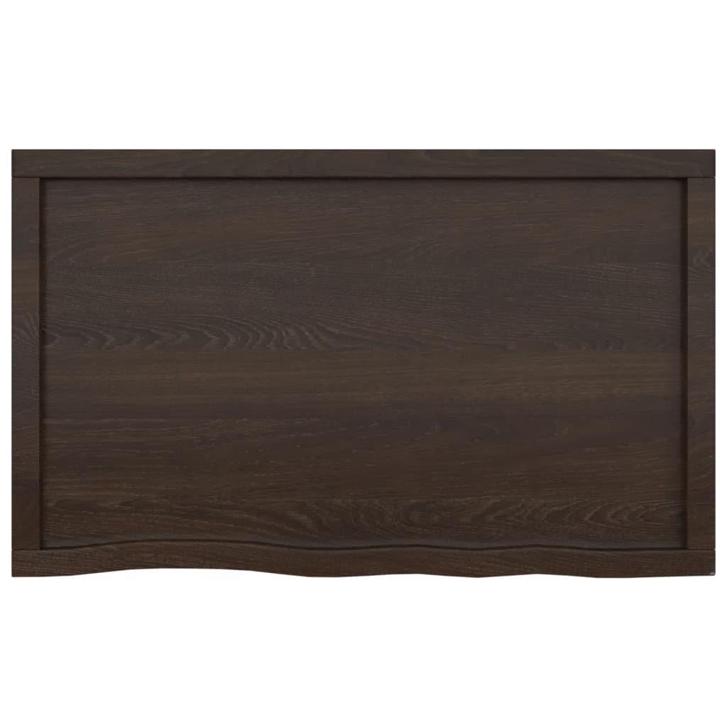 vidaXL Bathroom Countertop Dark Brown 100x60x(2-6) cm Treated Solid Wood