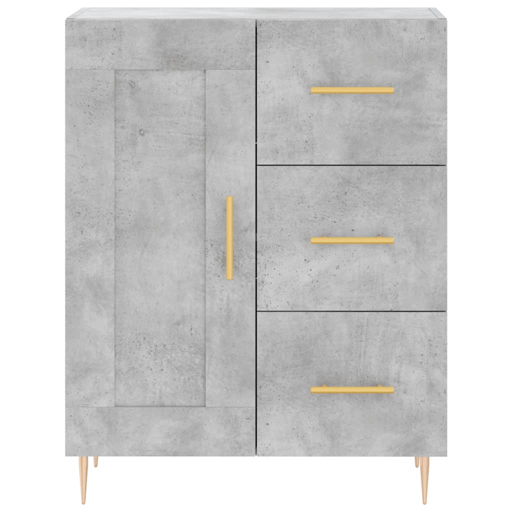 vidaXL Highboard Concrete Grey 69.5x34x180 cm Engineered Wood