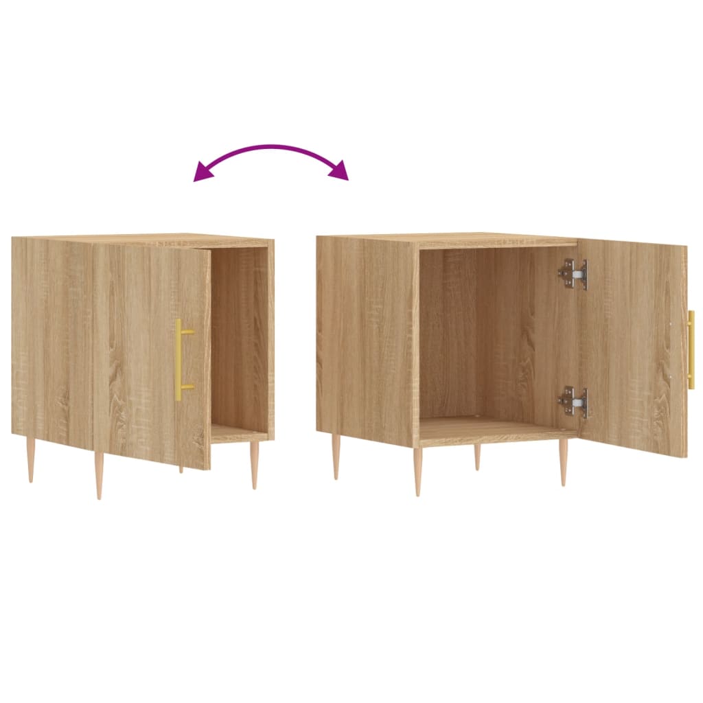 vidaXL Bedside Cabinets 2 pcs Sonoma Oak 40x40x50 cm Engineered Wood