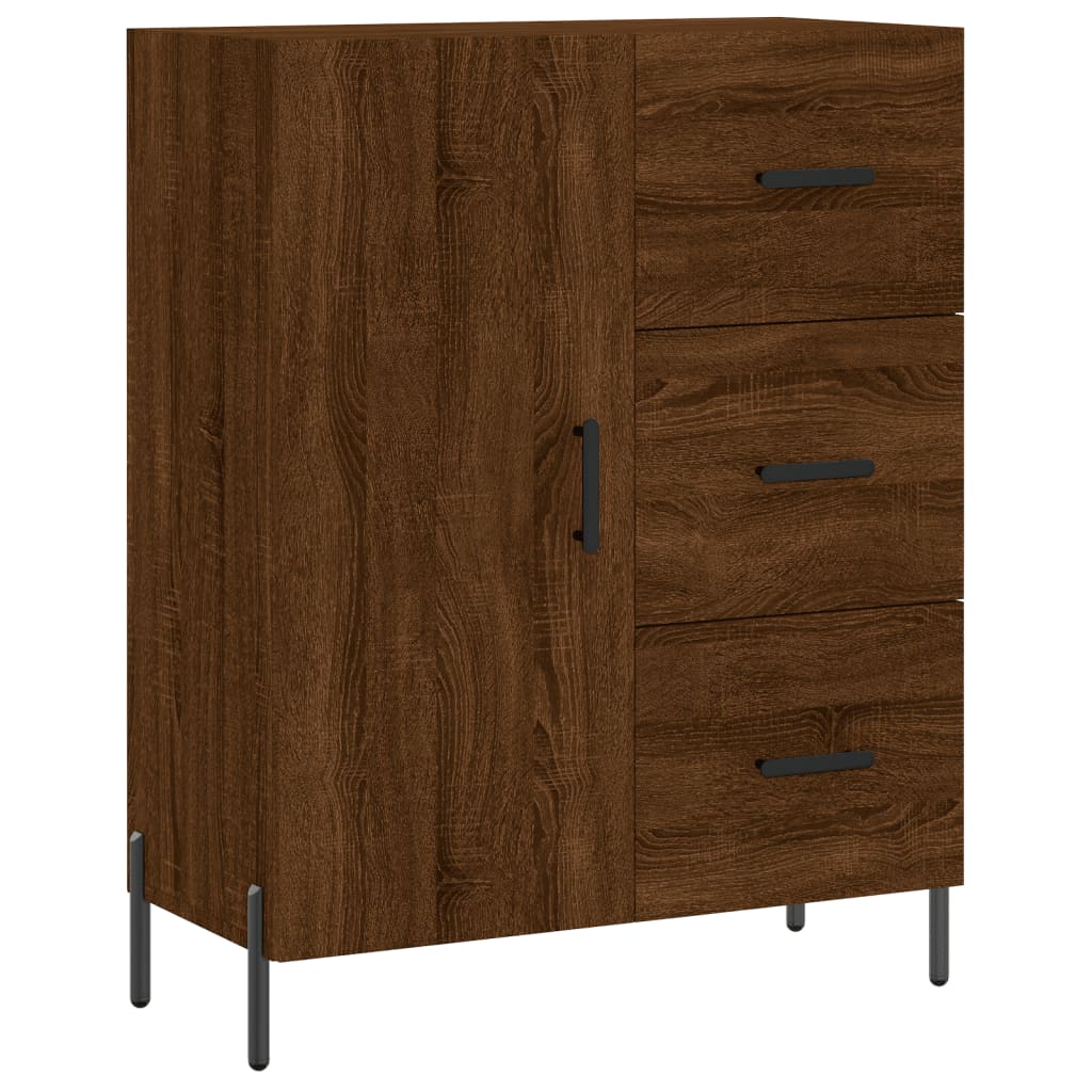 vidaXL Highboard Brown Oak 69.5x34x180 cm Engineered Wood