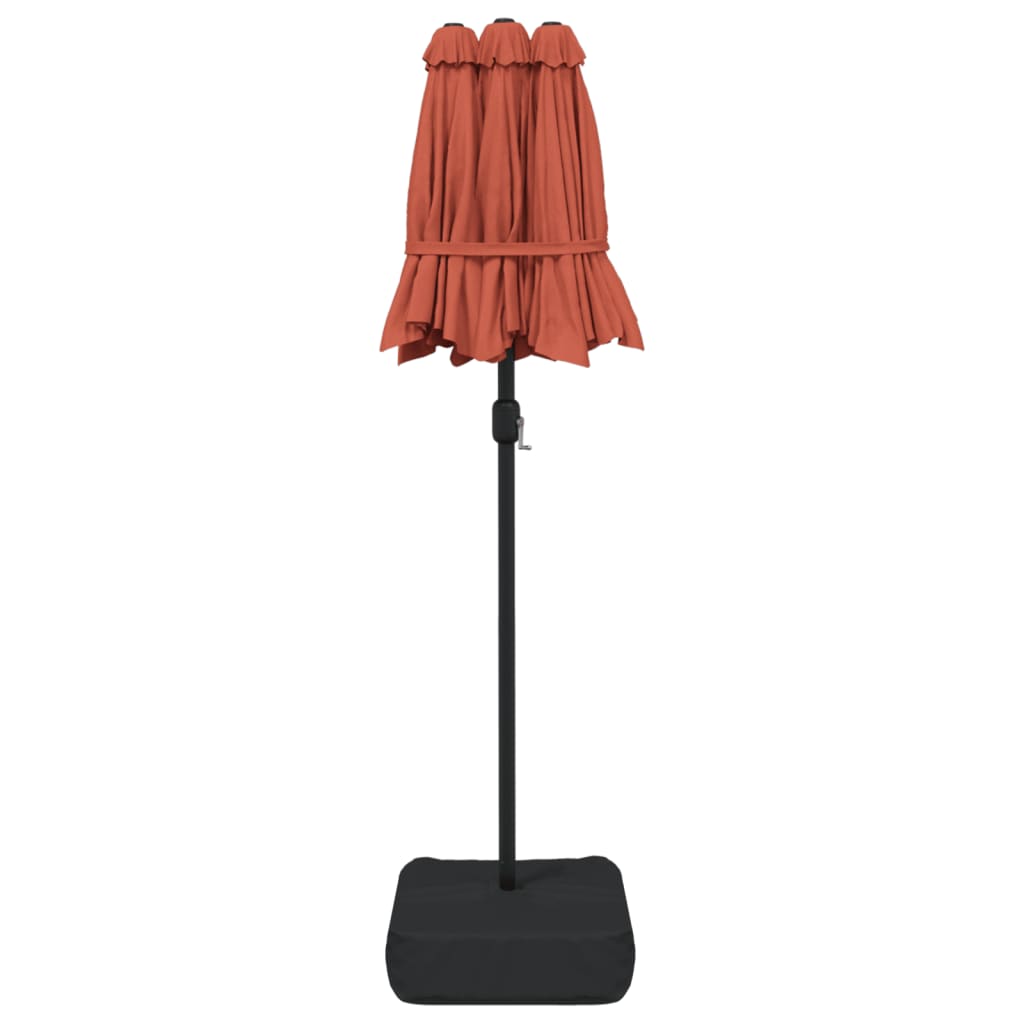 vidaXL Double-Head Garden Parasol Terracotta 316x240 cm