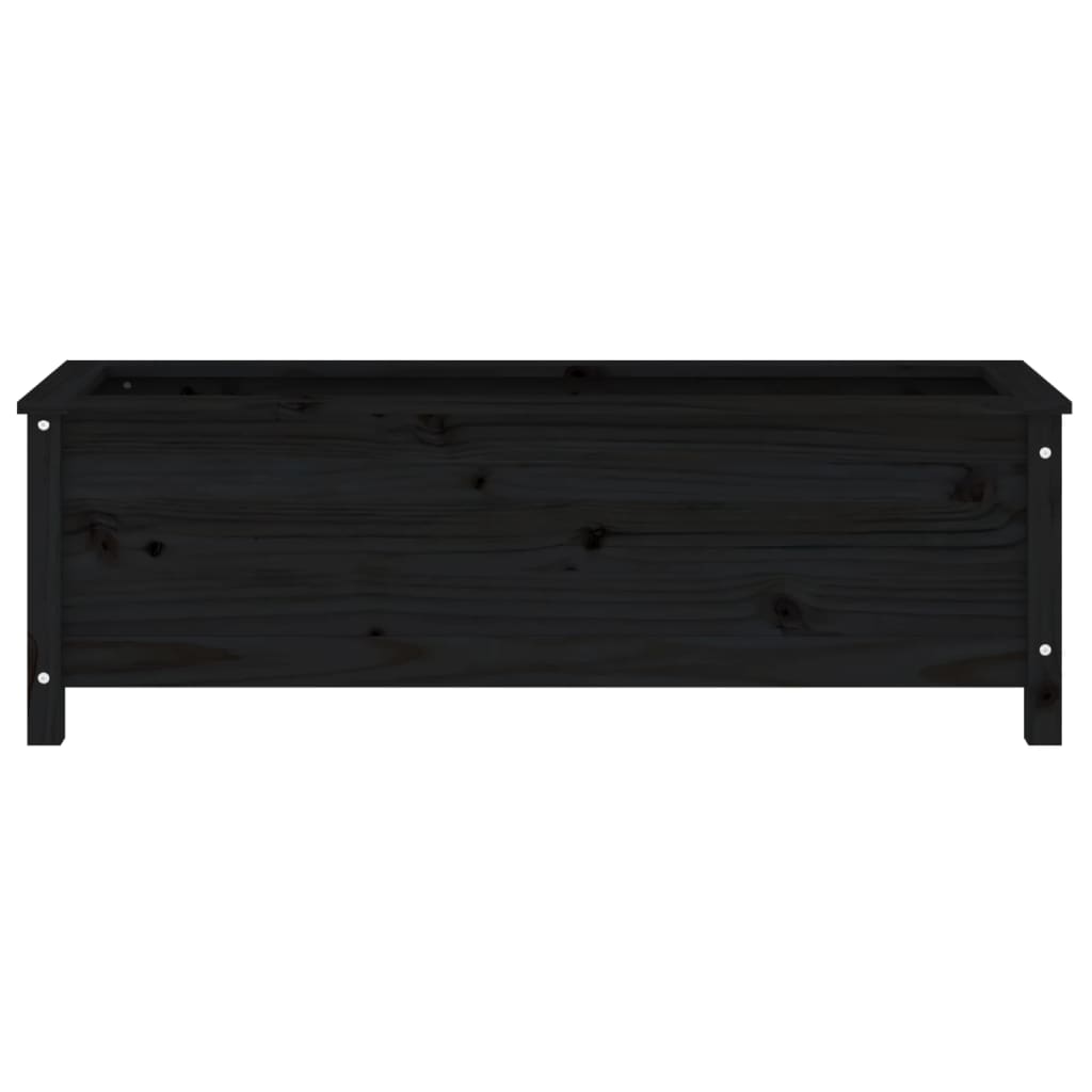 vidaXL Garden Raised Bed Black 119.5x40x39 cm Solid Wood Pine