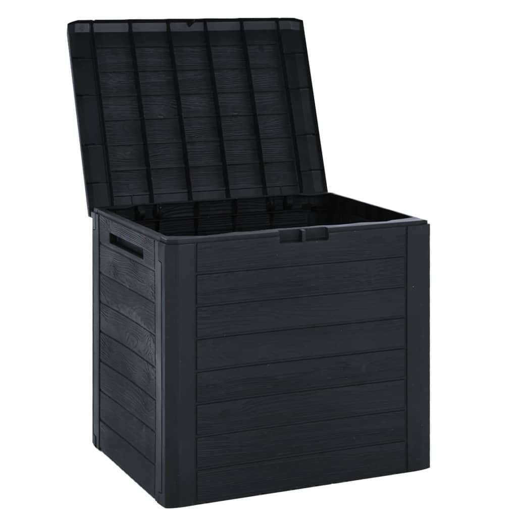 vidaXL Garden Storage Box Anthracite 58.5x46x55 cm Polypropylene