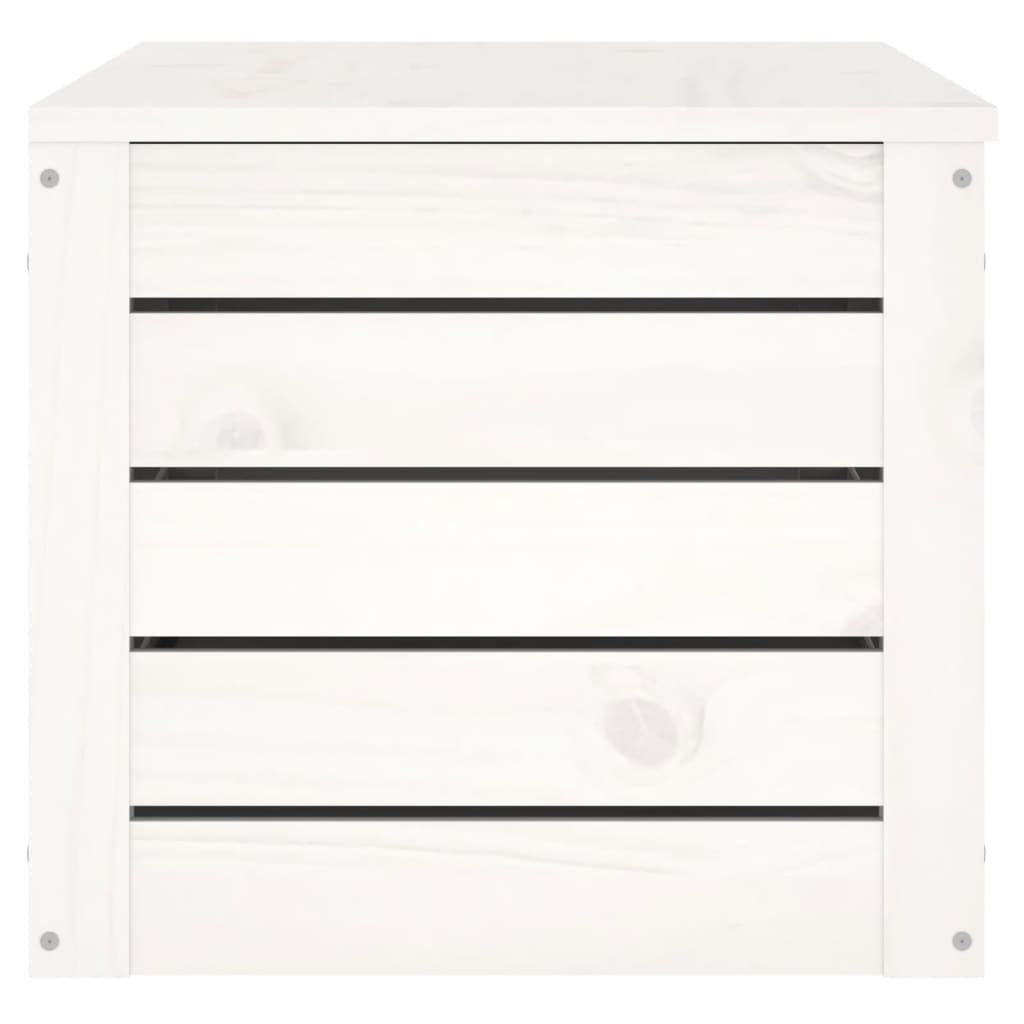 vidaXL Storage Box White 89x36.5x33 cm Solid Wood Pine