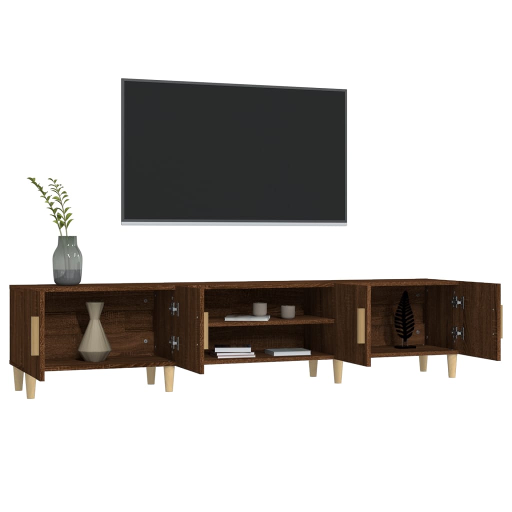 vidaXL TV Cabinet Brown Oak 180x31.5x40 cm Engineered Wood