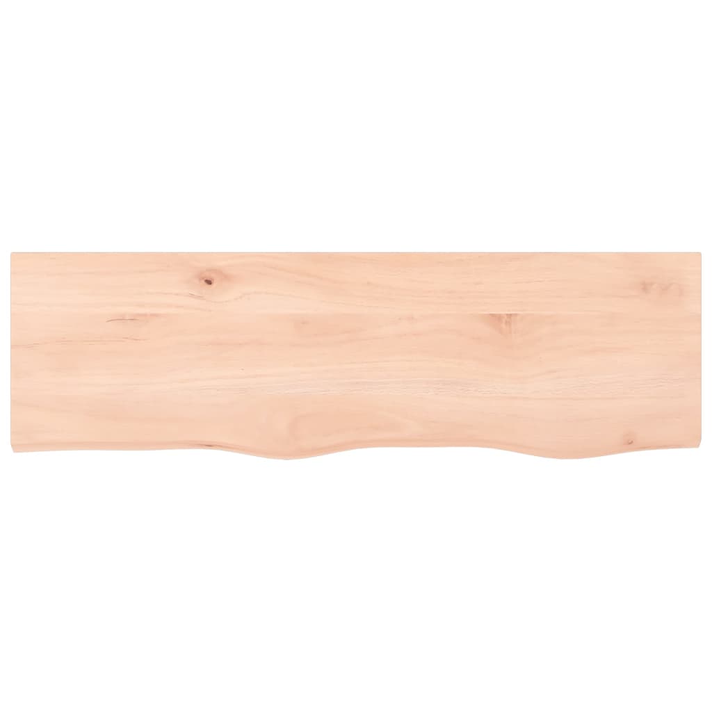 vidaXL Wall Shelf 100x30x(2-6) cm Untreated Solid Wood Oak