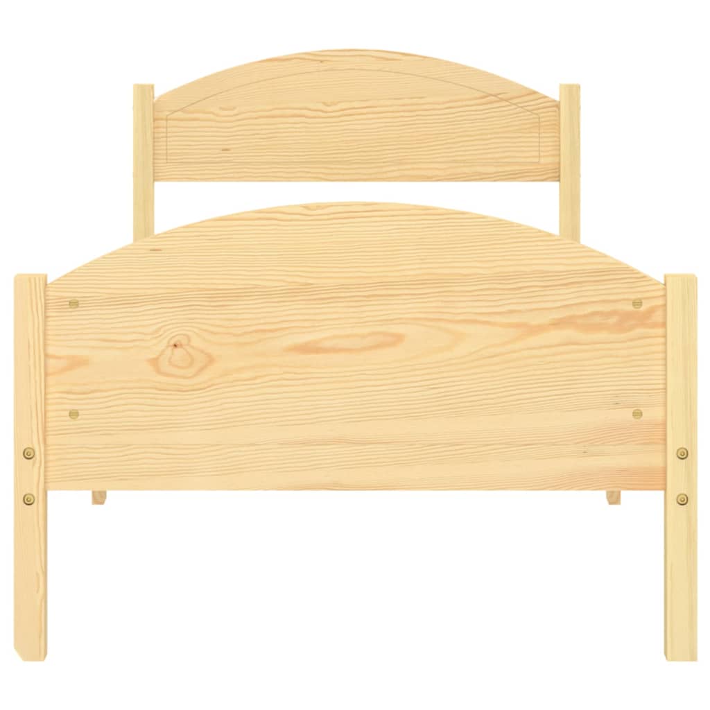 vidaXL Bed Frame without Mattress Solid Pine Wood 100x200 cm