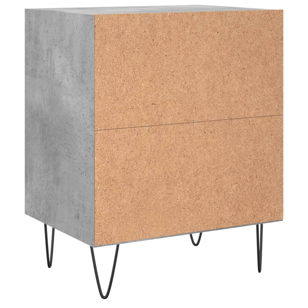 vidaXL Bedside Cabinets 2 pcs Concrete Grey 40x30x50 cm Engineered Wood