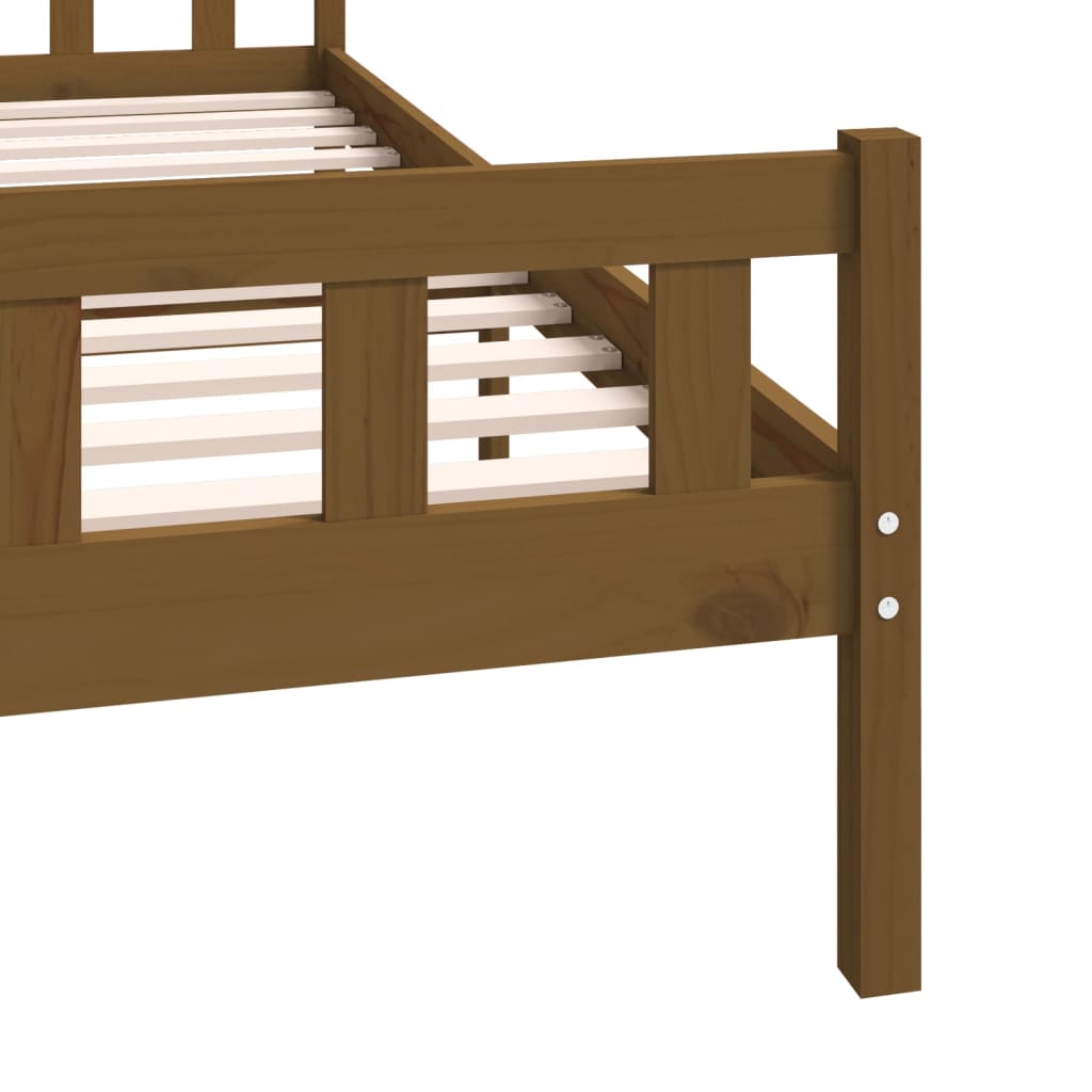 vidaXL Bed Frame without Mattress Honey Brown Solid Wood 200x200 cm