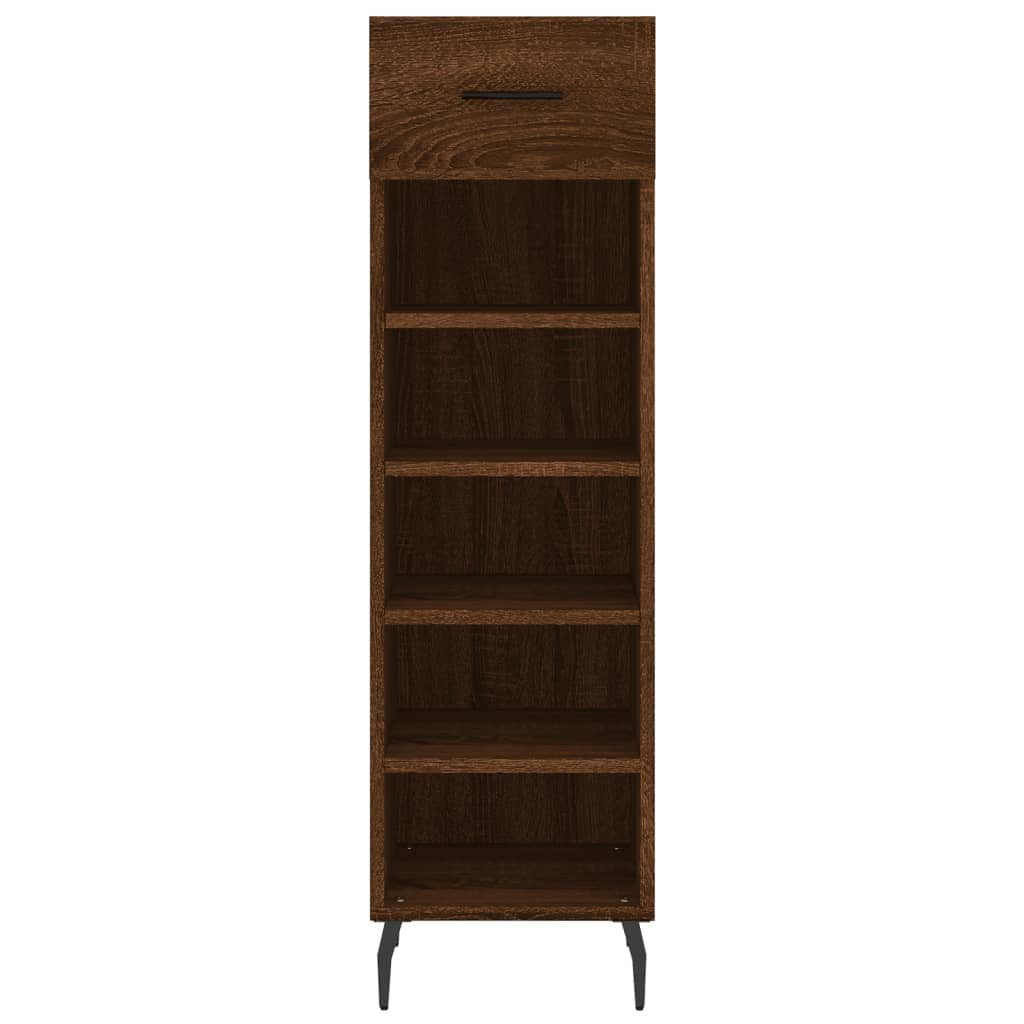 vidaXL Shoe Cabinet Brown Oak 30x35x105 cm Engineered Wood