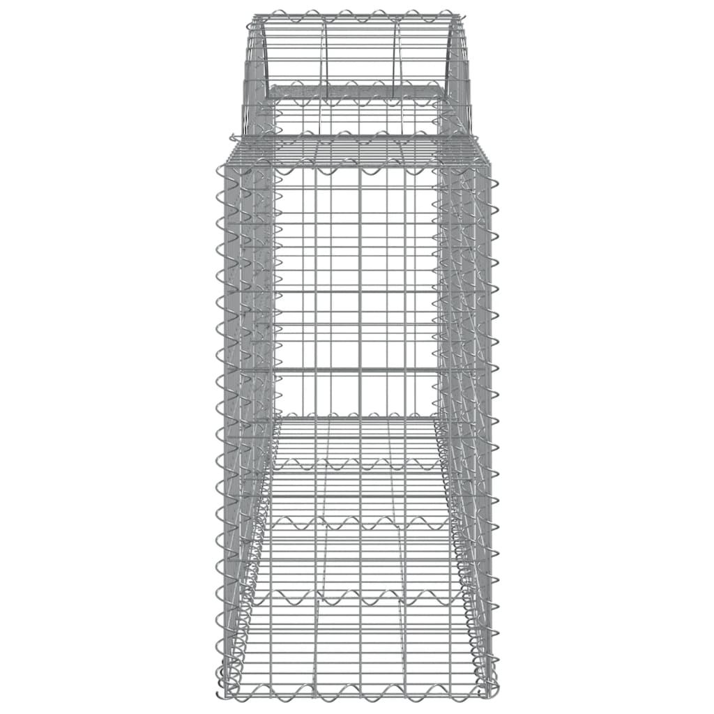 vidaXL Arched Gabion Baskets 14 pcs 200x50x80/100 cm Galvanised Iron