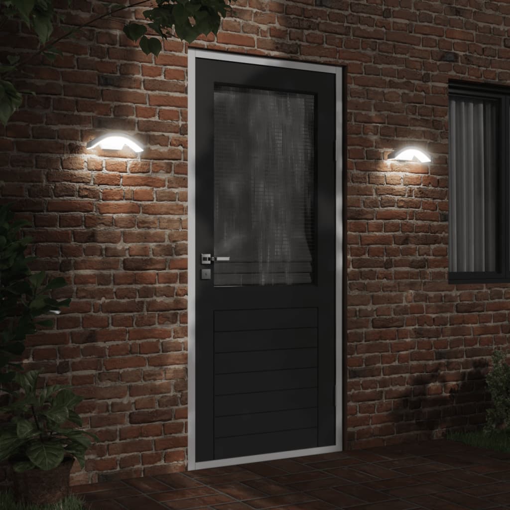 vidaXL Outdoor LED Wall Light with Sensor White Die-cast Aluminium