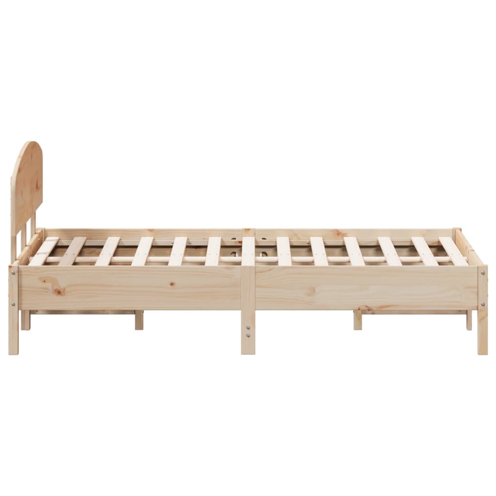 vidaXL Bed Frame without Mattress 120x190 cm Small Double Solid Wood Pine