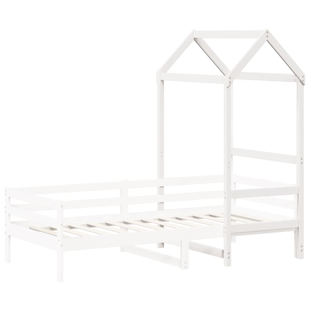 vidaXL Kids' Bed Roof White 98x70x176.5 cm Solid Wood Pine