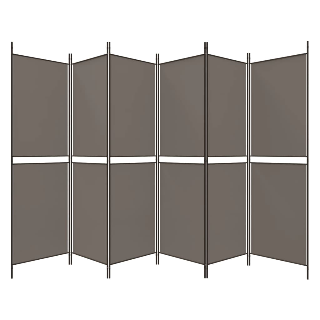 vidaXL 6-Panel Room Divider Anthracite 300x220 cm Fabric