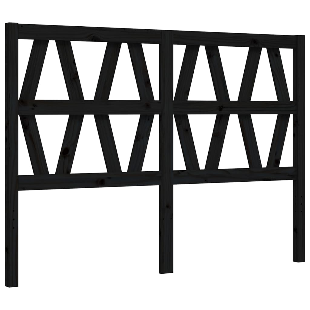 vidaXL Bed Frame without Mattress Black 120x200 cm Solid Wood