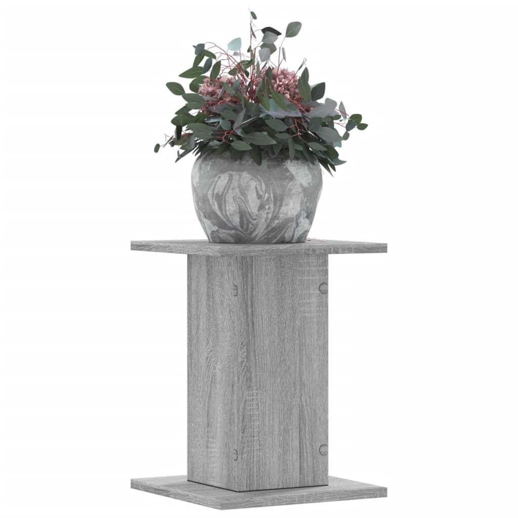 vidaXL Plant Stands 2 pcs Grey Sonoma 30x30x40 cm Engineered Wood