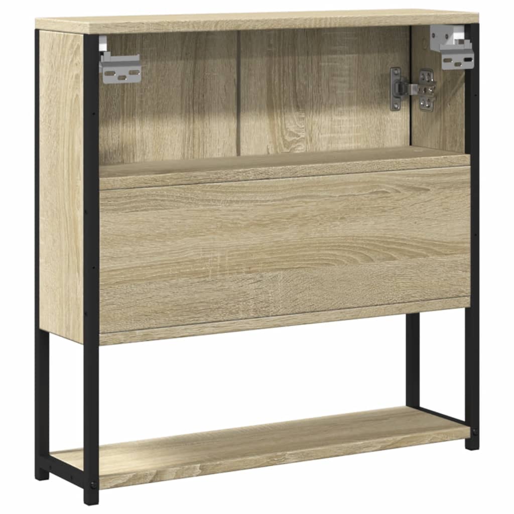 vidaXL Bathroom Mirror Cabinet Sonoma Oak 60x16x60 cm Engineered Wood