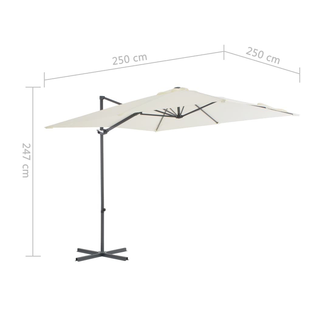 vidaXL Garden Parasol with Portable Base Sand