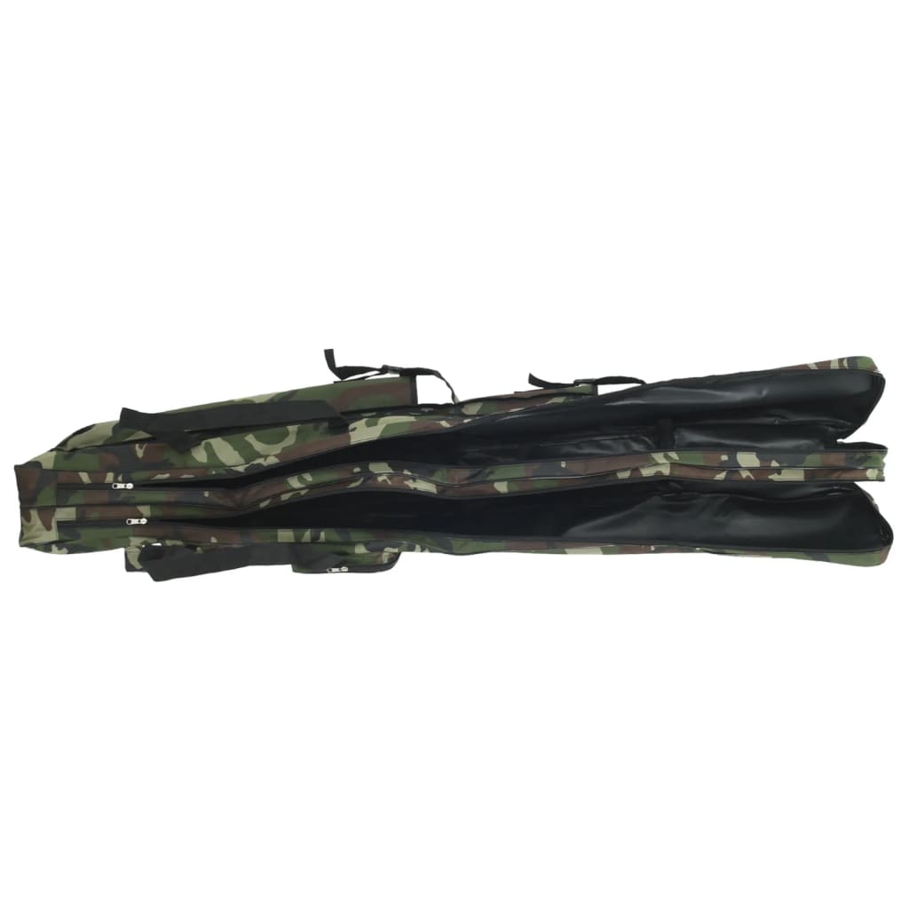 vidaXL Fishing Rod Bag Green Camouflage 160 cm Oxford Fabric