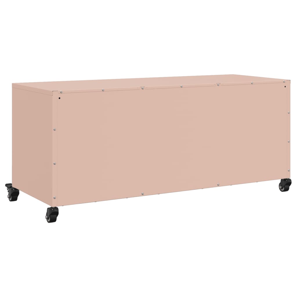 vidaXL TV Cabinet Pink 100.5x39x43.5 cm Steel